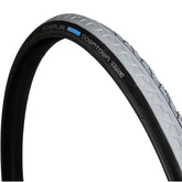 Angled view showing 24 x 1 in. (25-540) Schwalbe Downtown HS 342 Wheelchair Tire in gray with K-Guard 3